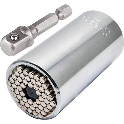 Clé à douille universelle avec adaptateur de foret à réglage automatique pour l'industrie automobile (7 - 19 mm) (1/5)