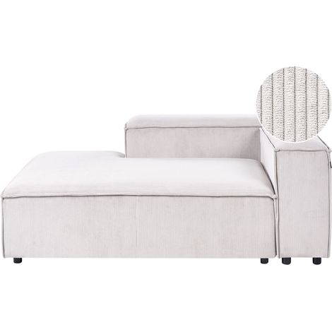 Chaise Lounge ARDAL Corduroy Off-White Right Hand