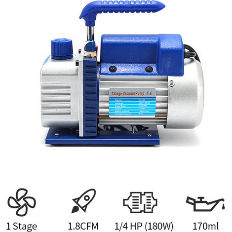 Pompe à vide intégrée portative avec pièce rotative pour l'entretien des climatiseurs et le réfrigérant, avec moteur en cuivre sans balais. (1/5)