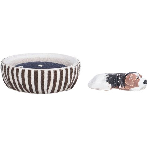 Nid pour chiot et chat miniature, accessoire de maison de poupée artisanal, favorise l'imagination et la créativité, décoration raffinée pour poupées. (1/5)