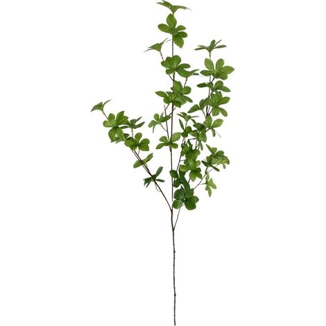 Plantas verdes en maceta, auténticas ramas verdes artificiales con 4 horquillas, para jarrón grande, centro de mesa, decoración de jardín (221008LW02-2) (1/5)