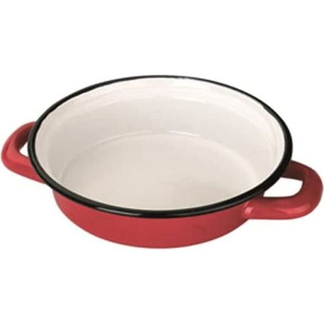 Plat à Oeuf émaillé Rouge Cuisson Saine Et Uniforme - Ibili