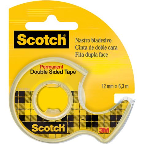 ROLLO CINTA ADHESIVA DOBLE CARA 12,7MM X 6,3M CON DISPENSADOR 136D SCOTH 7100276528