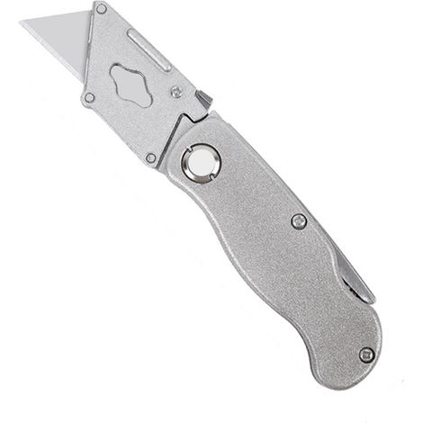 Couteau utilitaire rétractable en acier inoxydable, outil de bricolage manuel robuste (1/5)