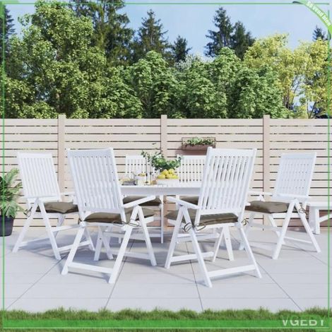 361476 Coussins de chaise lot de 6 taupe 40x40x7 cm tissu oxford (1/5)
