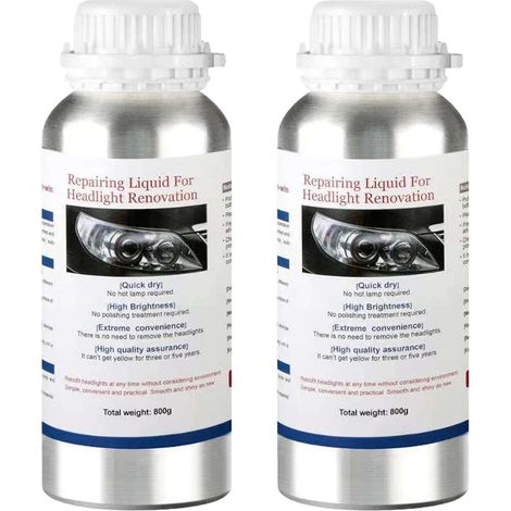 Polish pour phares de voiture, formule polymère liquide, taille 800ML (1/2)