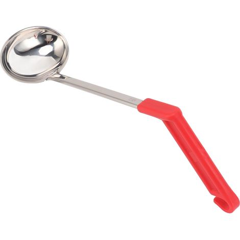 Louche de cuisine en acier inoxydable, résistante aux brûlures, multifonctionnelle, avec manche incurvé, pour la cuisine maison, 50 ml (1/5)