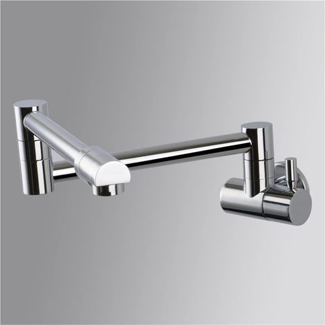 Robinet de Remplissage de Pot Cuisine en Laiton Robinet Simple Poignée Pot Filleur Robiste Robinet Sweet Sweet Spout Montez Cold Salle de Bain Chrome Tap Tap Robinet Pliant (1/5)