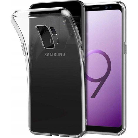 Cover posteriore con sovrapposizione per Samsung Galaxy S9 Plus, trasparente + vetro (1/5)