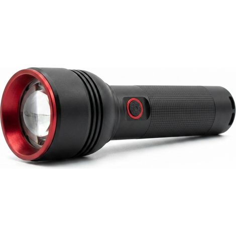 Torcia LED Ricaricabile Super Luminosa con Zoom e Powerbank