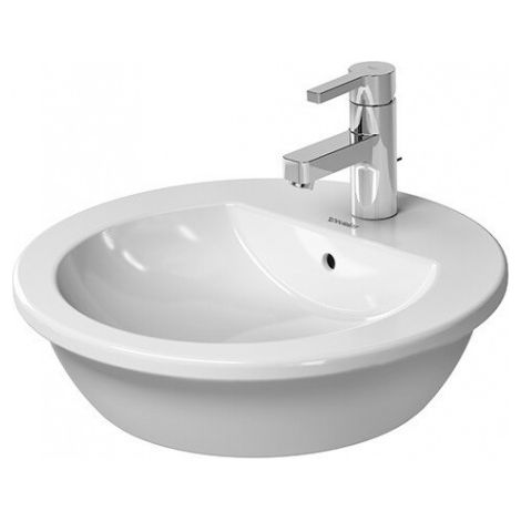 Vasque à poser DU Darling New 470 mm avec trop-plein, bonde incluse, 1 bonde, fermée, blanche