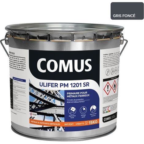 ULIFER PM 1201 SR - GRIS FONCE 15 KG Primaire pour métaux ferreux - COMUS (1/3)