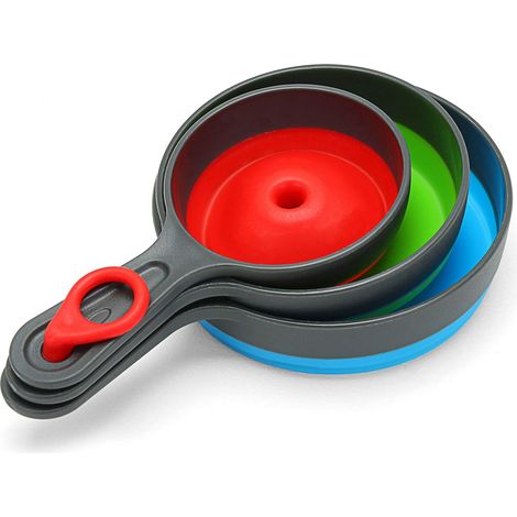 entonnoir Pliable En Silicone 3 Pices Entonnoir Pliable Pour Cuisine Petits Grands Entonnoirs De Cuisine Pour Cuisine Et Mnage Bouteilles D'eau Hu (1/4)