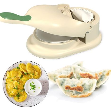 Molde para masa de dumplings, Moldeador de masa, Molde de acero para dar forma a la masa, Cocina creativa, Prensa para forma de dumplings 2 en 1 (1/5)