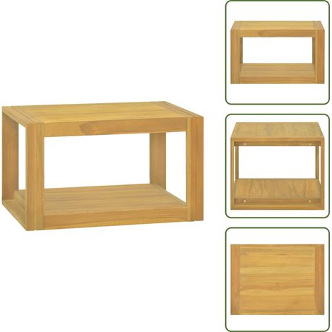 The Living Store Armario de baño de pared madera maciza de teca 60x45x35 cm - Armario de pared