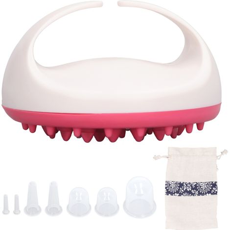 Set de ventouses faciales en silicone transparent – Taille variée, coupelles d'aspiration et brosse de massage. (1/5)