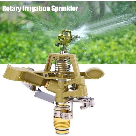têtes d'arrosage de rechange pour l'irrigation, arroseurs en alliage de zinc pour grands jardins, tête d'arrosage robuste pour pelouses, tête d'arrosage à impact à 360 degrés pour jardins et pelouses (1/5)