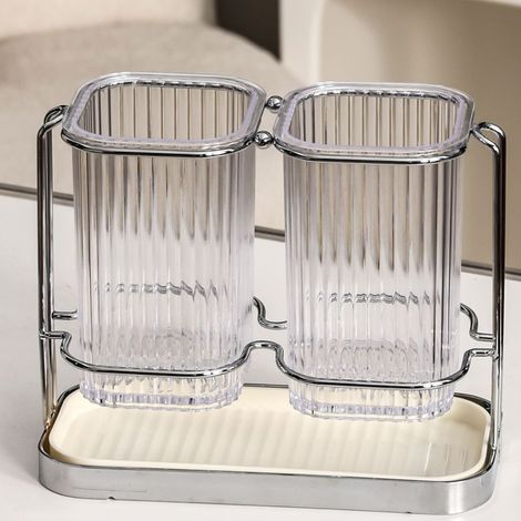 Porte-couverts de cuisine de luxe, égouttoir, élément de décoration murale en fer forgé, blanc argenté. (1/5)