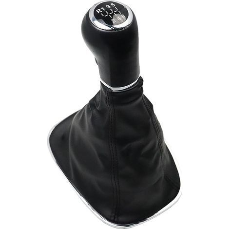 Pommeau de levier de vitesse 6 vitesses 009140093 pour Opel Corsa D 2006-2014 Corsa E 2014-2019 19276456 Noir (1/5)