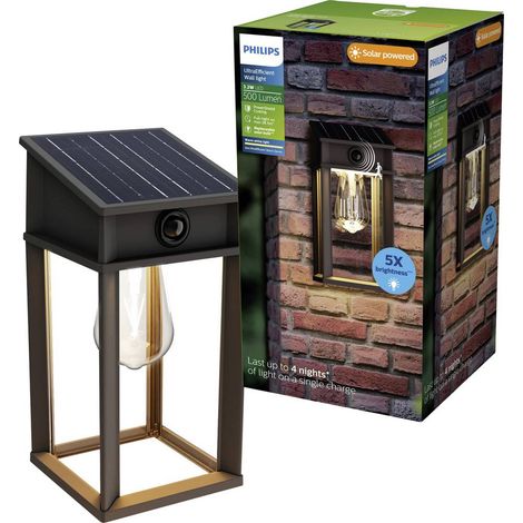 Philips LED Geri 929004632601 Lampada solare da parete per esterno con rilevatore di movimento LED (monocolore) 3.2 W N (1/5)