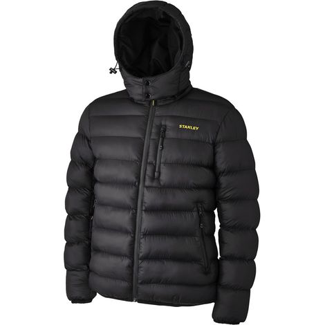 Stanley – Veste doudoune irvine imperméable avec capuche – Taille XXL – 100% polyester – 2 poches zippées – Pour chantiers humides (1/5)