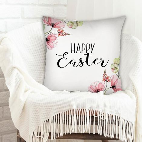 Housse de coussin carrée standard 45x45cm déhoussable pour la Saint-Valentin, la Fête des Mères, la Fête des Pères, l'Action de grâce, Noël (1/5)