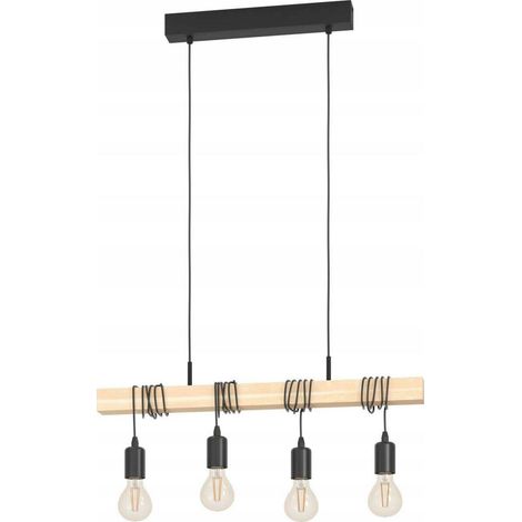 Lampe suspendue Townshend Aspect bois - 4x E27 - 43512 (1/3)
