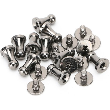 Rivets à tête ronde pour sac à main, boutons décoratifs à vis en laiton, accessoires de bricolage en cuir, lot de 10 pièces (1/5)