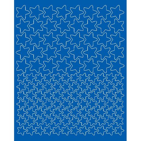 Autocollants étoiles pour casque de vélo, 124 pièces, bleu mat