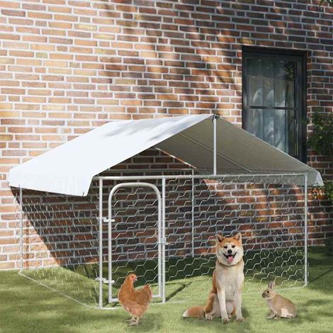 Chenil extérieur avec toit-Abri pour chien-Cage pour chien 200x200x150 cm 719188 (1/5)