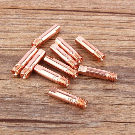 10 pointes de contact de torche de soudage métal MIG/MAG MB-15AK M6 0,8 mm/1,0 mm HighQ (1/5)