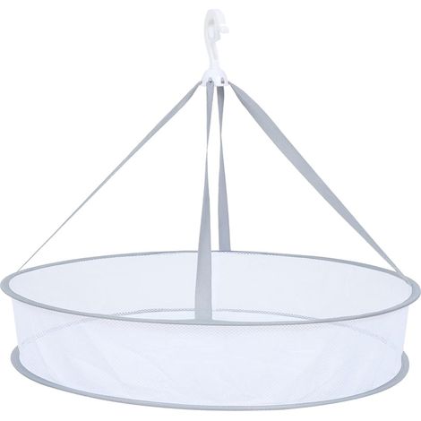 Séchoir à linge suspendu grand format, étendoir pliable à 1 niveau, cintre en filet pour sécher à plat pulls, vêtements délicats et maillots de bain (1/5)