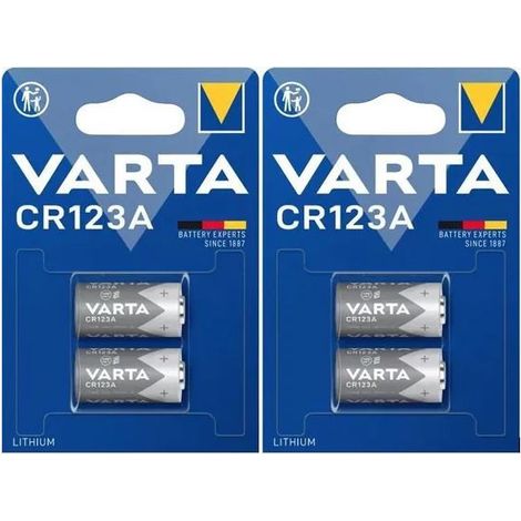 VARTA CR123A (2 blisters de 2 Piles) x 4