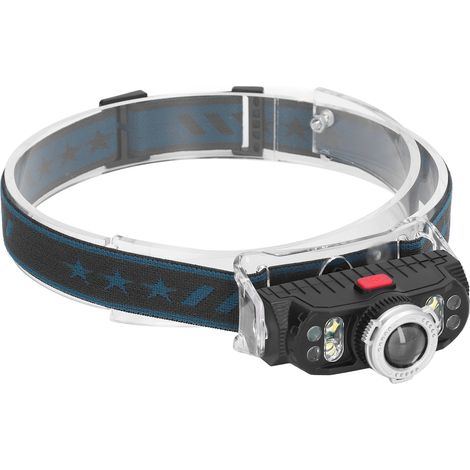 Lampe frontale LED multifonctionnelle magnétique rechargeable par USB, étanche, idéale pour les activités de plein air. (1/5)