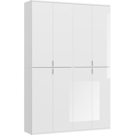 Armadio 8 porte BODITE – Ampio spazio di stoccaggio in bianco laccato