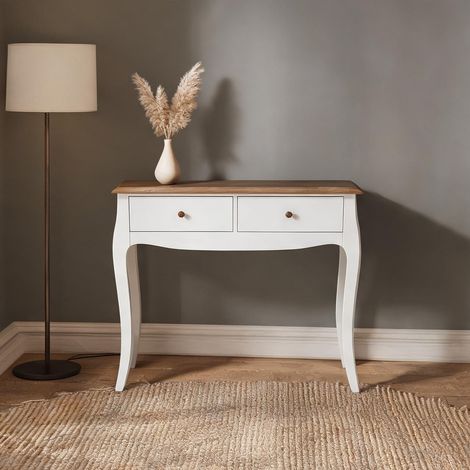 Console blanco en mDF Melamina de Madera 100 x 35 x 76,5 cm (1/5)