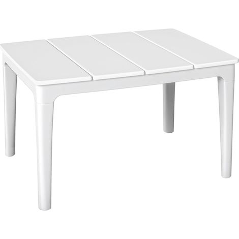 Weatherproof Plastic Outdoor Side Table, 70x53 cm, 35 kg Capacity