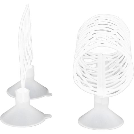 Tunnel de lit de poisson, Tube de repos creux à petit trou avec ventouse pour réservoir d'aquarium blanc (1/5)