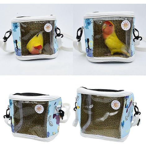 Cage de transport pour perroquet Bird for Carrier avec toit en filet, portable, pour petits animaux de compagnie - Taille moyenne (1/4)