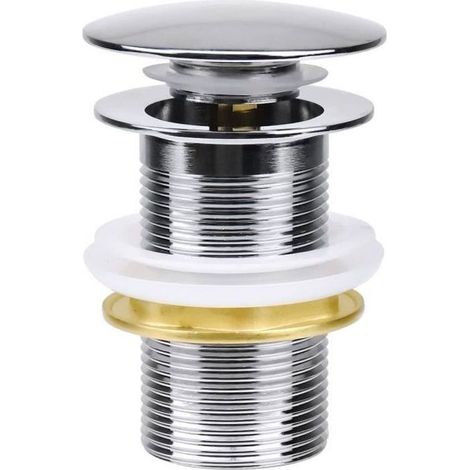 Bonde de Lavabo - Standard - G 1 ¼ - Nickel - Cuivre - Clic-clac (1/4)