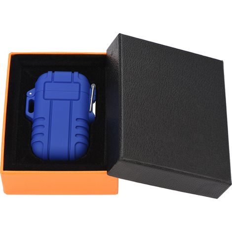 Allume-cigare électrique portable USB rechargeable étanche à double arc (Bleu) (1/5)
