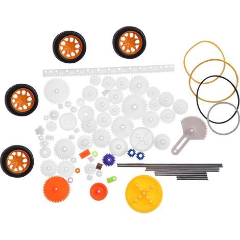 78pcs Plastic Gears Pulley Belt Worm Rack Kits Gear Set Shaft Belt DIY Set Accessories (1/5)