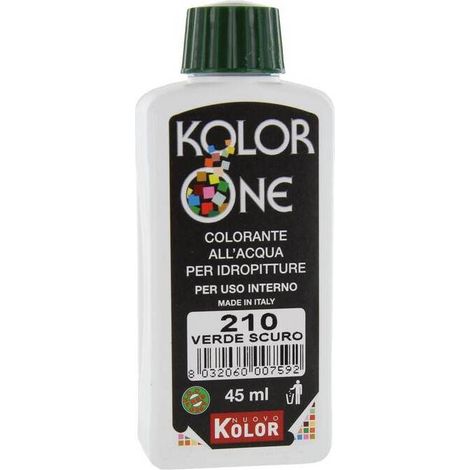 12 x COLORANTE KOLOR ONE 45 ML VERDE SCURO 210