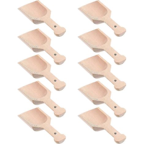Cuillères à thé japonaises en bois (lot de 10), compatibles avec les services à thé. (1/5)