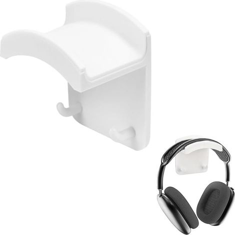 Universeller Kopfhörerhalter, selbstklebender Headset-Halter, Ohrhörer-Ständer, Audio-Haken, Ohrhörer-Halter, selbstklebender Aufhänger für Kopfhörer, Headset-Haken mit starkem Kleber für den Schreibt (1/5)