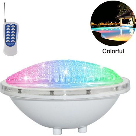 Projecteur LED RGB coloré en plastique pour piscine avec télécommande intégrée-AquaForge (1/5)