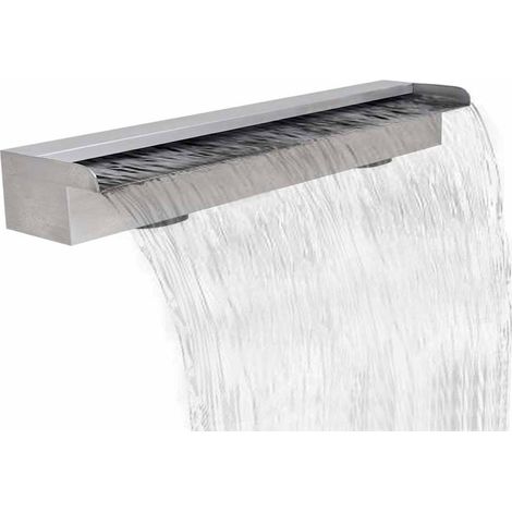 Pool-Wasserfall Fontäne Rechteckig Edelstahl 90 cm (1/5)