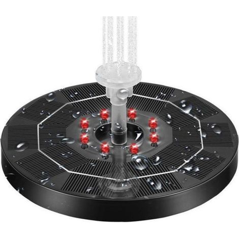Pompe À Eau Solaire - 3 W - 16 Cm - Fonctionne En Faible Ensoleillement - Avec Éclairage Led Coloré - 1 Unité (1/4)