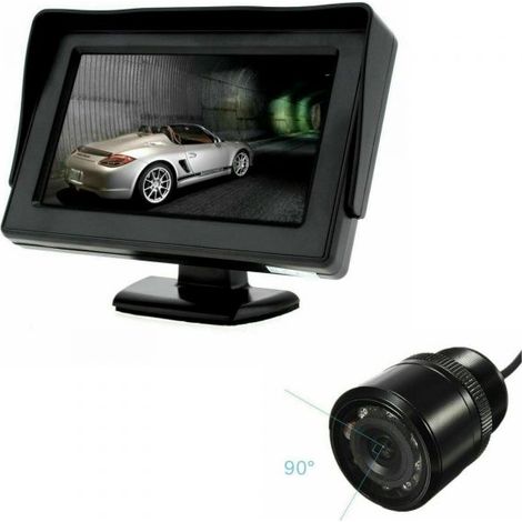 KIT RETROMARCIA MONITOR 4.3 INFRAROSSI CABLATA AUTO CAMPER TELECAMERA POSTERIORE (1/5)