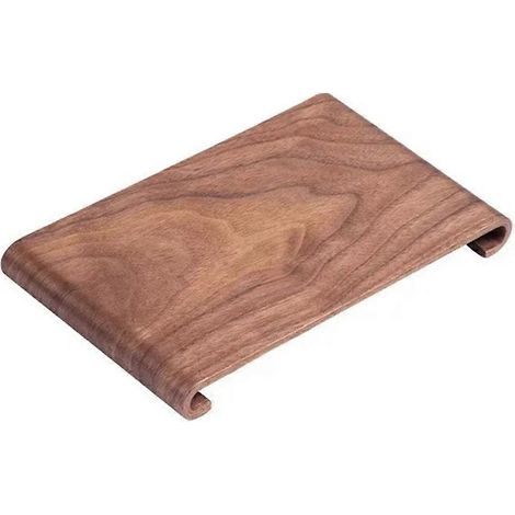 Plateau à thé en bois de noyer, plateau de service pour infusion à sec, plateau épais résistant à la chaleur, design simple (1/5)